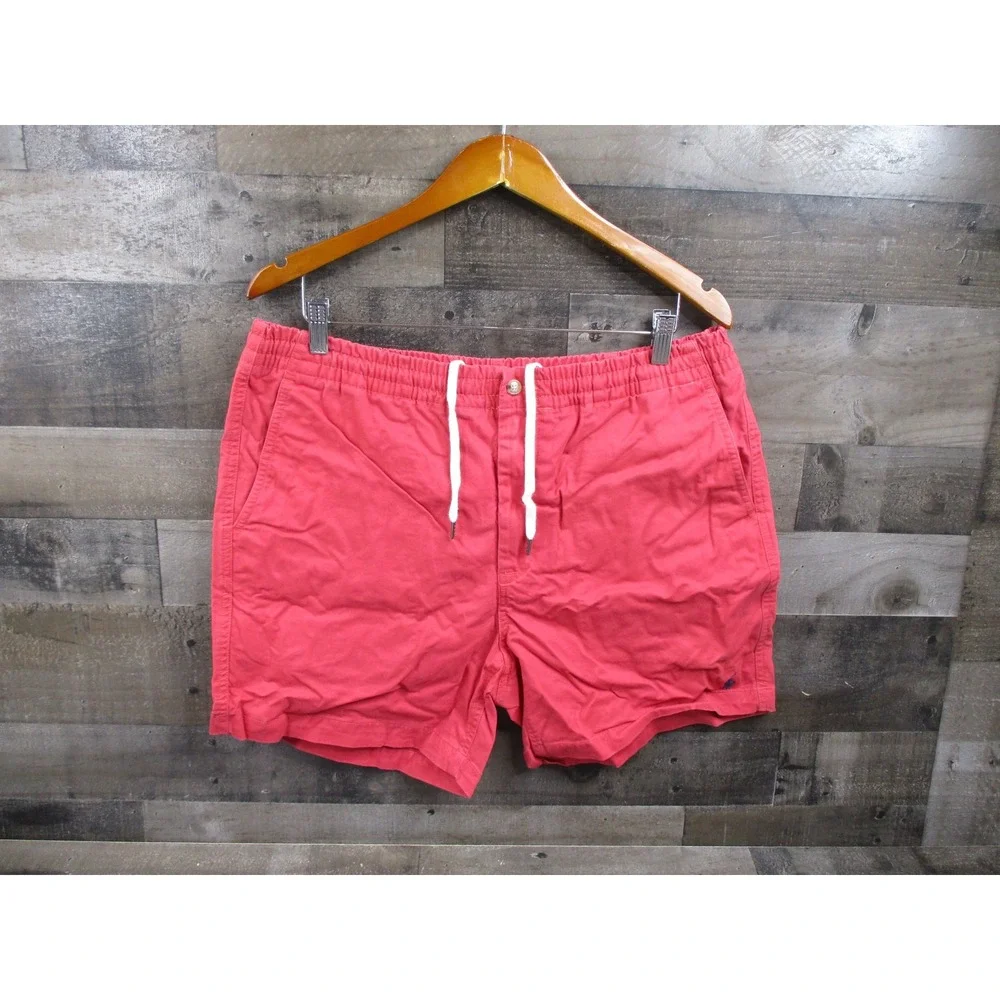 Polo Ralph Lauren Shorts Mens XL Red Prepster Classic Fit Stretch Drawstring